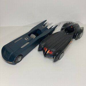 Lot of 2 Vintage DC Batman BATMOBILE 16” Vehicles Kenner 1993, 1997 - READ